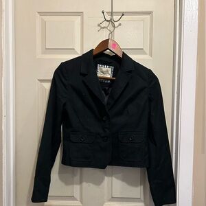 Old Navy Navy Fitted Blazer - medium
